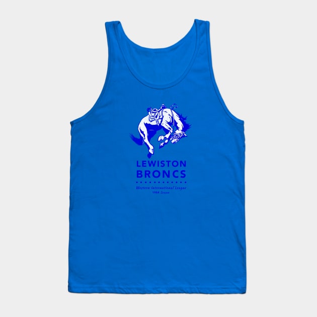 Defunct Lewiston Broncs - Lewis and Clark Broncs Baseball Tank Top by LocalZonly